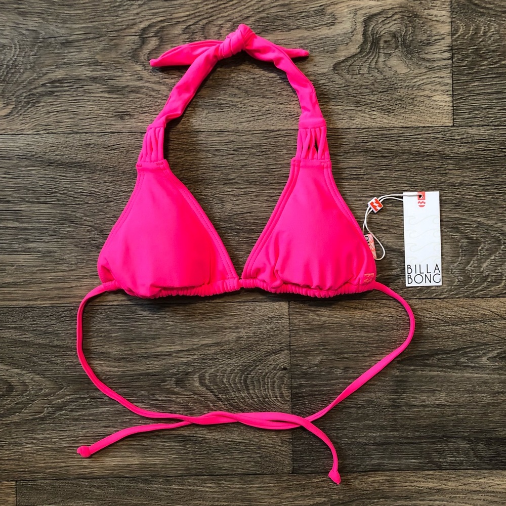 Pink Billabong Halter Bikini Top